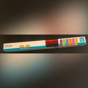 Pen + gear 12 pack plastic rulers